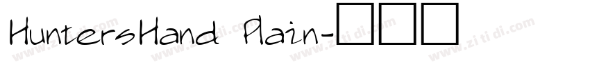 HuntersHand Plain字体转换